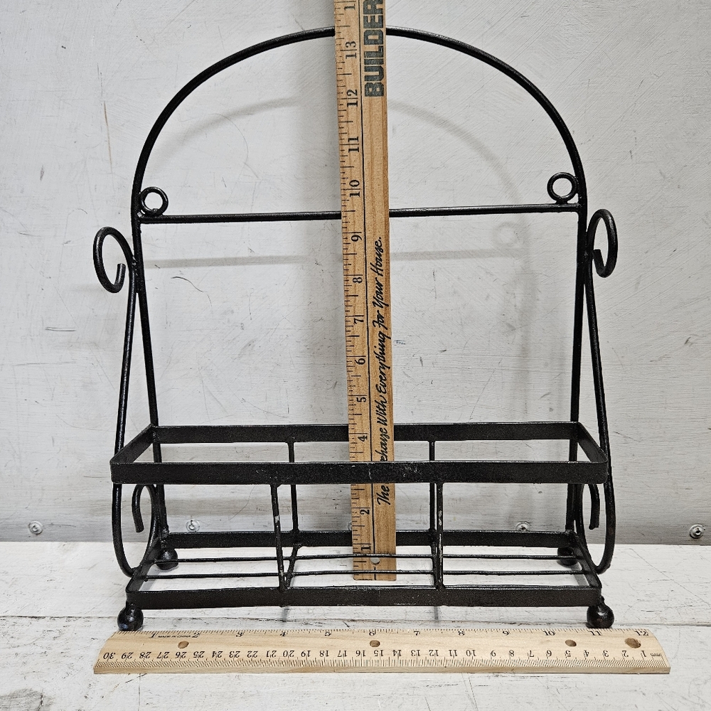 Metal Spice Rack Kitchen Decor Wall Mount Countertop Shelf Display - Picture 5 of 7